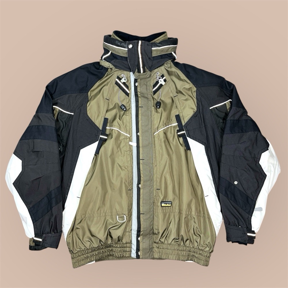 Killy AWT Rescue RECCO Ski Jacket Mens XL 46 Winter Hooded Coat Waterproof Olive